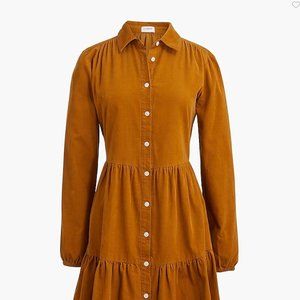 J.Crew Corduroy Collared Mini Shirtdress Size 4
